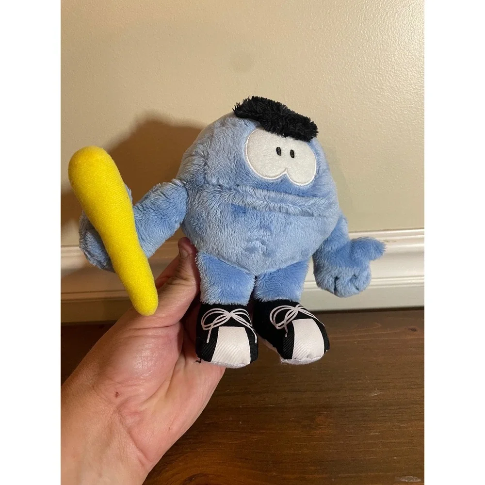 Sussex County Miners Mascot Plush Blue Character Baseball Bat Mascot Factory 7in